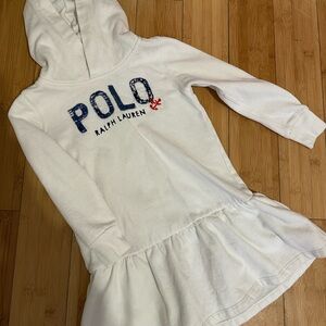 Ralph Lauren White Hooded Sweatshirt with Polo Logo
